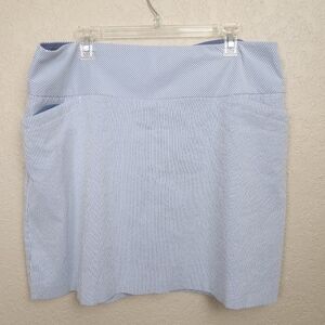 S.C & Co. Blue and White Striped Women's Skort XXL (5269)
